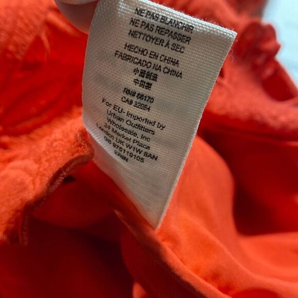 Saylor x Free People Erin Red Lace Strapless Knee Length Pretty  Dress Coral Red - Picture 15 of 15